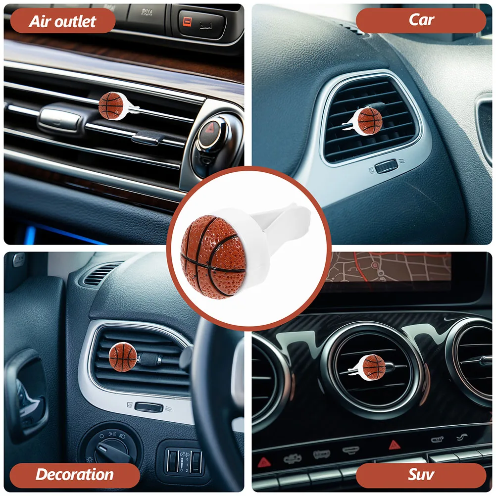 

2pcs Perfume Air Freshener Basketball Vent Clips Aroma Decoration Interior Accessories Lasting Fragrance Decorations Space