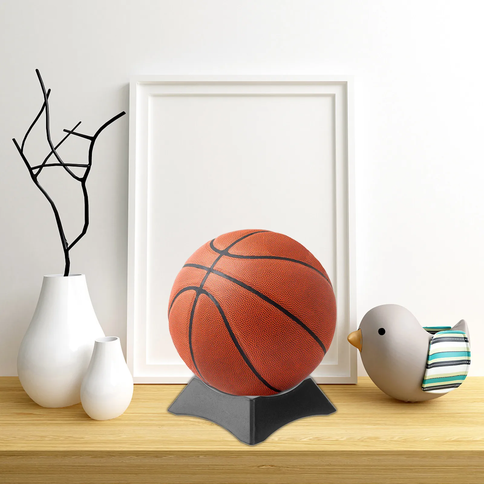 

9Pcs Basketball Football Soccer Balls Display Holder Stand Rack Support Base Plastic Storage Shelf Display Holder
