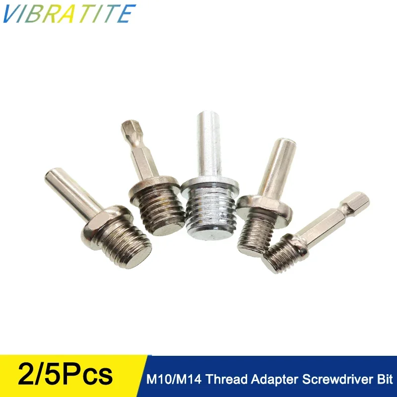 M10/M14 Thread Adapter Screwdriver Bit Round  Hexagon Connecting Rod Chuck for Electric Drill Rotary Backing pad Polishing Disc