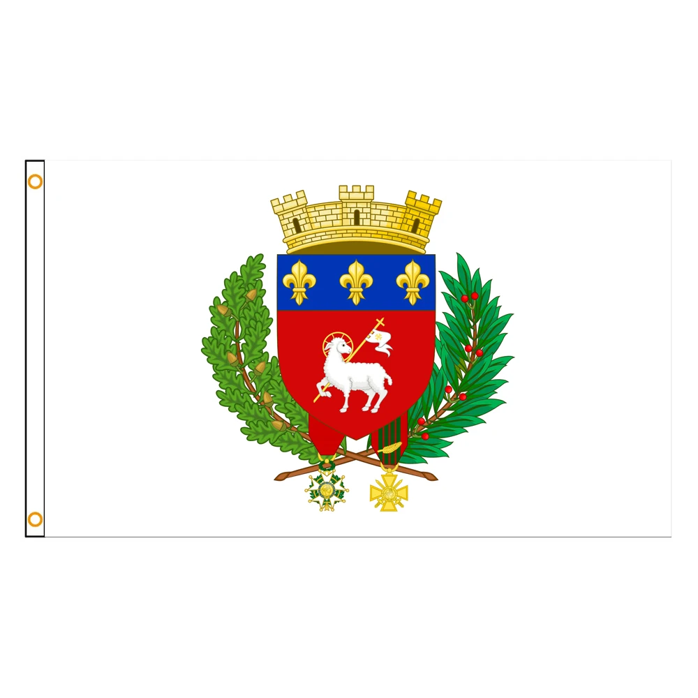 3x5 Ft Rouen Flag Vivid Color and Fade proof a region in France Flags Polyester with Brass Grommets