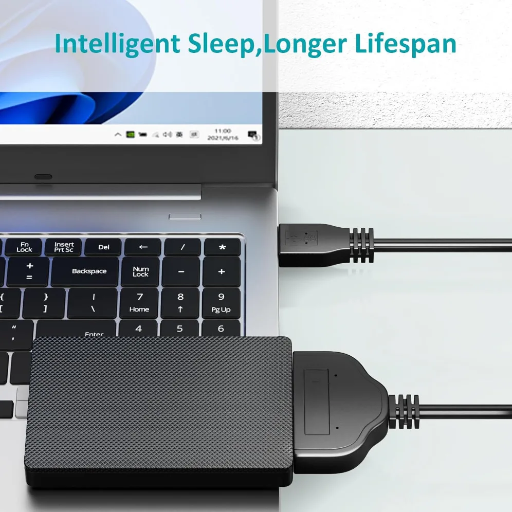 SATA to USB 3.0 Cable USB Adapter Compatible for 2.5" HDD & SSD Hard Drive Reader USB SATA External Hard Drive Converter