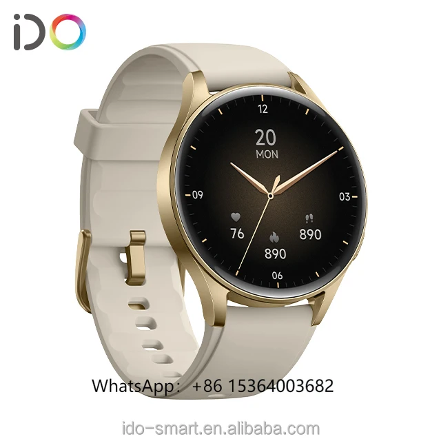 

TJXL-IDO Lady Fashion Smartwatch Full Touch Screen 110 Sports Modes Compass Alloy Band-Official Factory Wholesale for Fitness-Aw