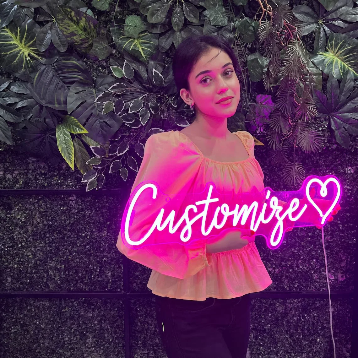 

Неоновая вывеска на заказ Персонализированные неоновые светодиодные вывески для дня рождения, свадебного украшения, бара, магазина, бизнес-логотипа, настенный неоновый свет для спальни