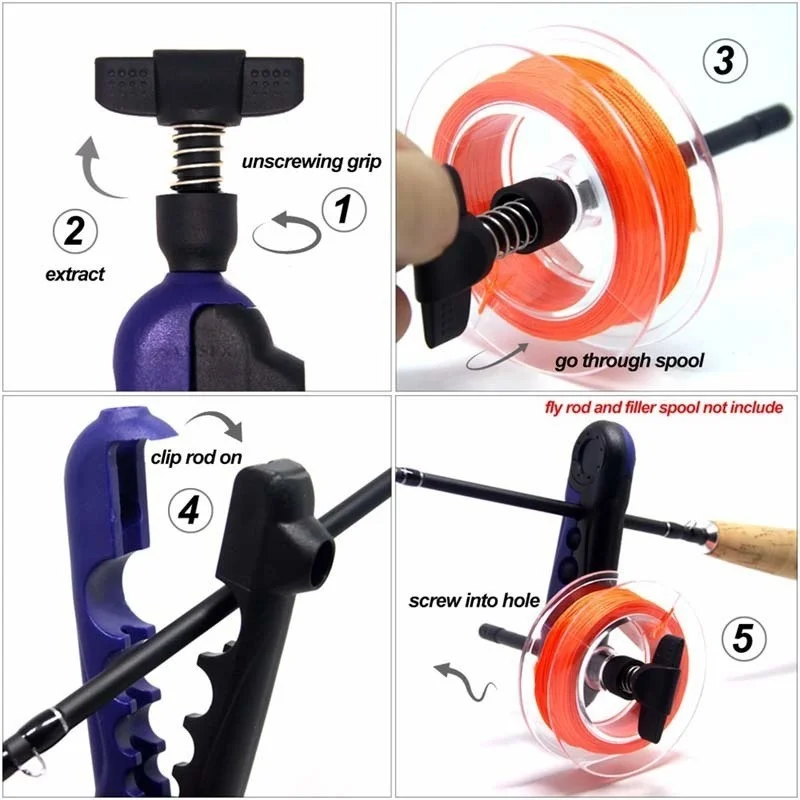 Fishing Tools Portable Fishing Line Winder Reel Line Spooler Machine Spinning & Baitcasting Reel Spooling Fishing Equipment