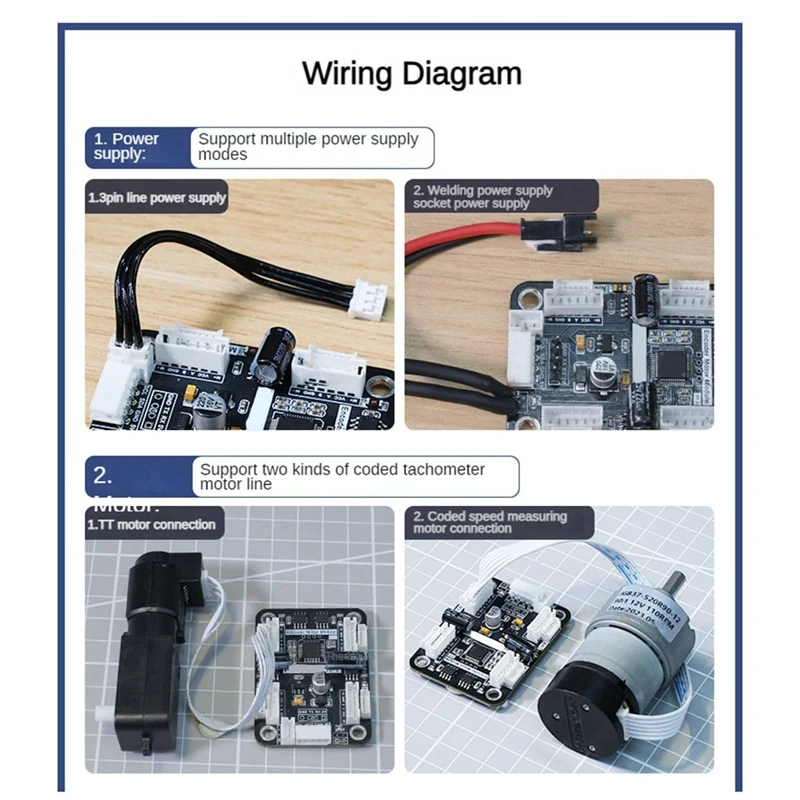 4 Way Encoded Motor Drive Module Onboard Voltage Stabilizing Circuit Motor Control Smart Car Dedicated To Robot Car Part