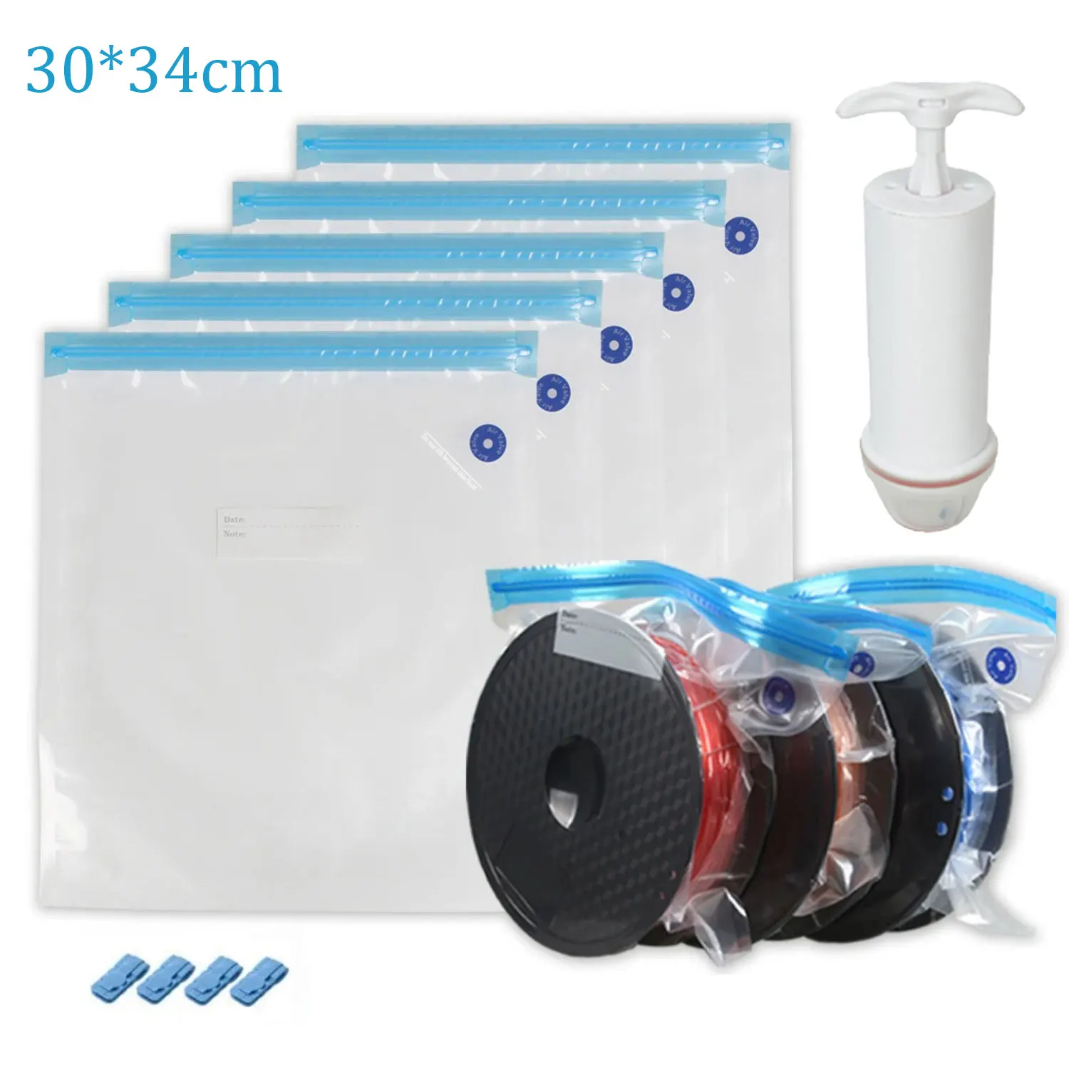 3D Printer Filament Storage Bag PLA Filament Vacuum Bag Dryer Safekeep Humidity Resistant Sealing Bags Keep Filament Dry Sealed