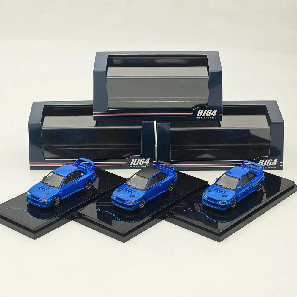 

Коллекционная модель автомобиля Hobby HJ64 1/64 Prodrive P25 2023 Impreza 22B Blue, лимитированная серия, миниатюрная игрушечная машинка