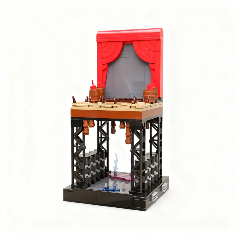 353pcs MOC Batmansed Arkham Monarch Theatre Diorama Super Heroes DCD Model Building Blocks Christmas Gifts Construction Toys