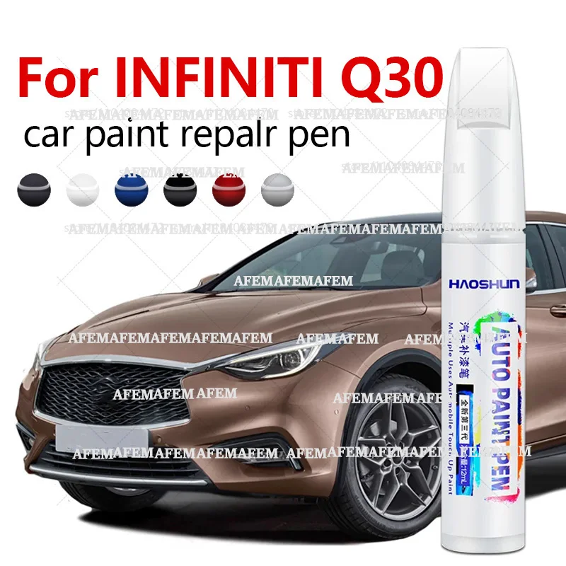 Bolígrafo de reparación de pintura de coche para INFINITI Q30 2015-2019, accesorios de reparación de arañazos de pintura, negro KH3, marrón CAS, azul RBN, blanco QAA, rojo