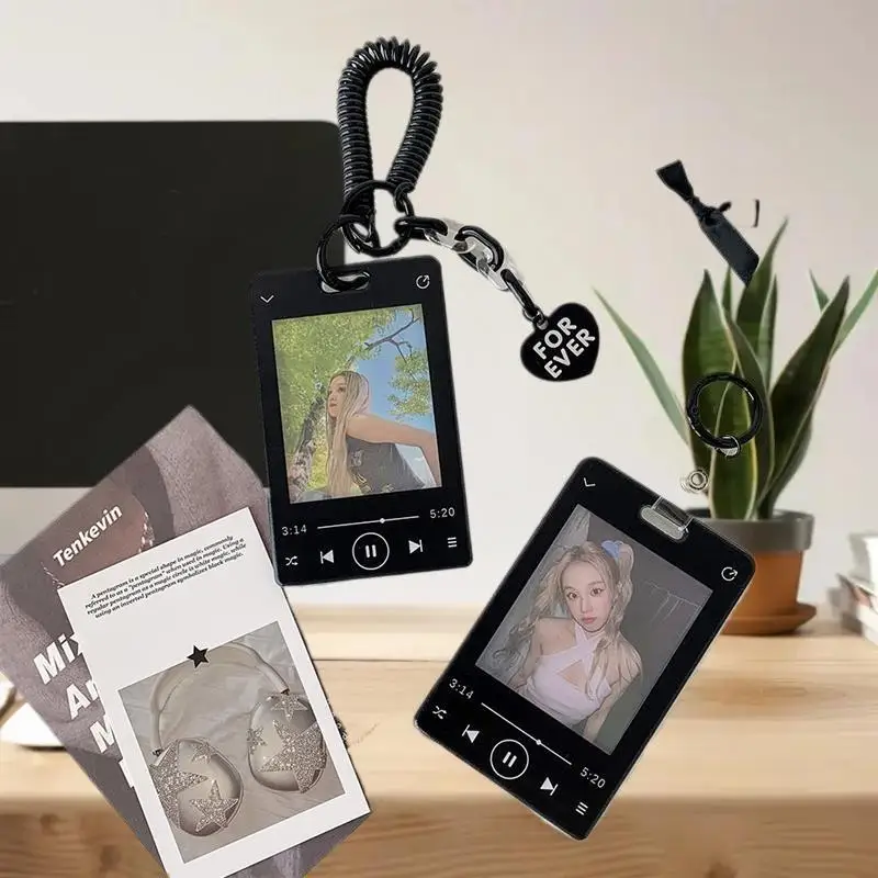 Revolutionary Audio Device Star Image Card Holder Student Badge Holder Image Display Secure Card Case Keyring Pouch Charm