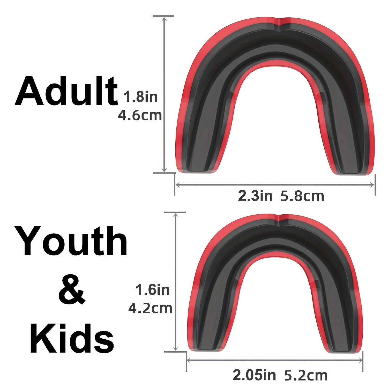 Size2(large) Mouthguard, sports mouthguard for football, basketball, hockey, mixed martial arts, and boxing, large adult size