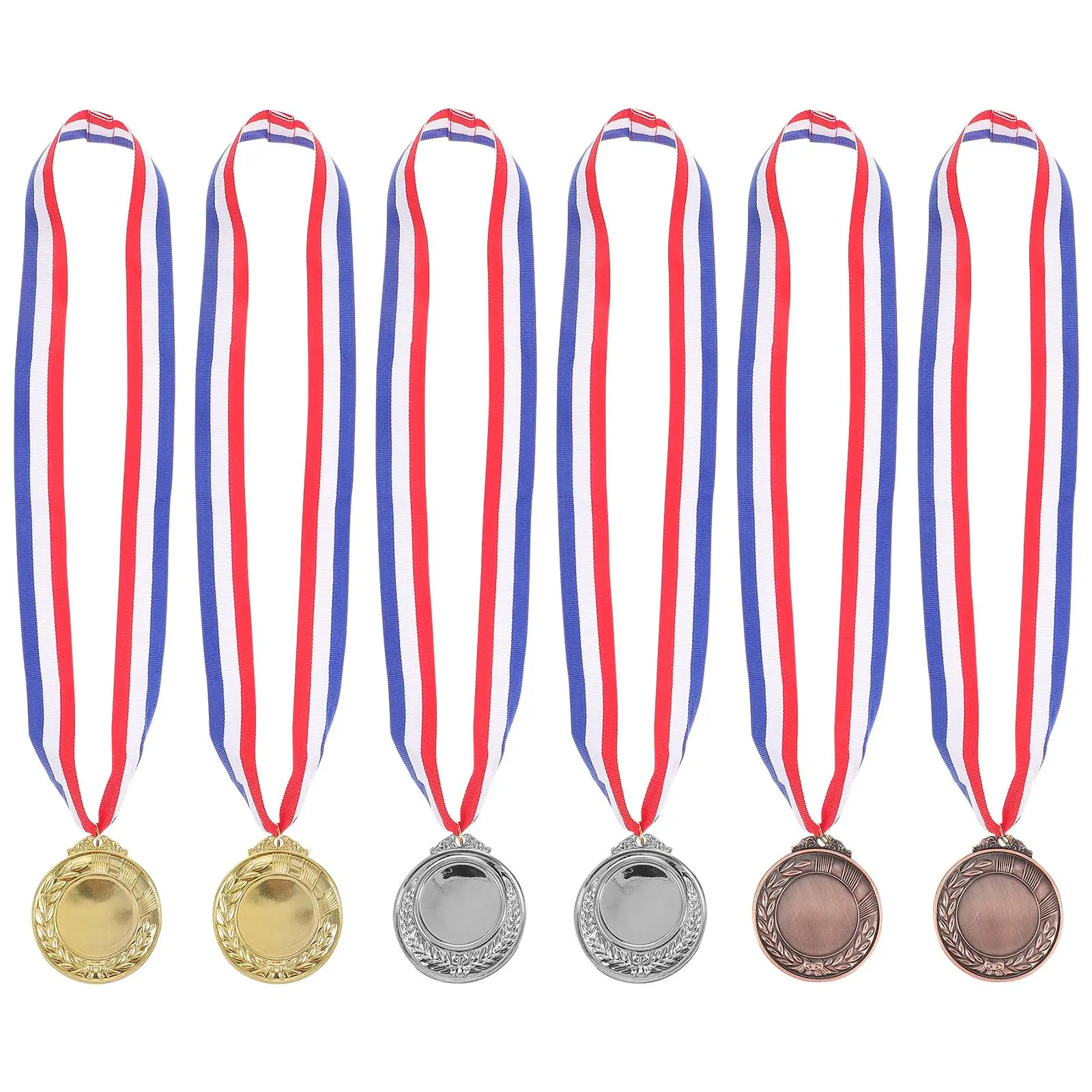 

6 Pcs Marathon Medals Sports Reward Winner Kids Golden Toy Bulk Competition Events Durable Practical Exquisite
