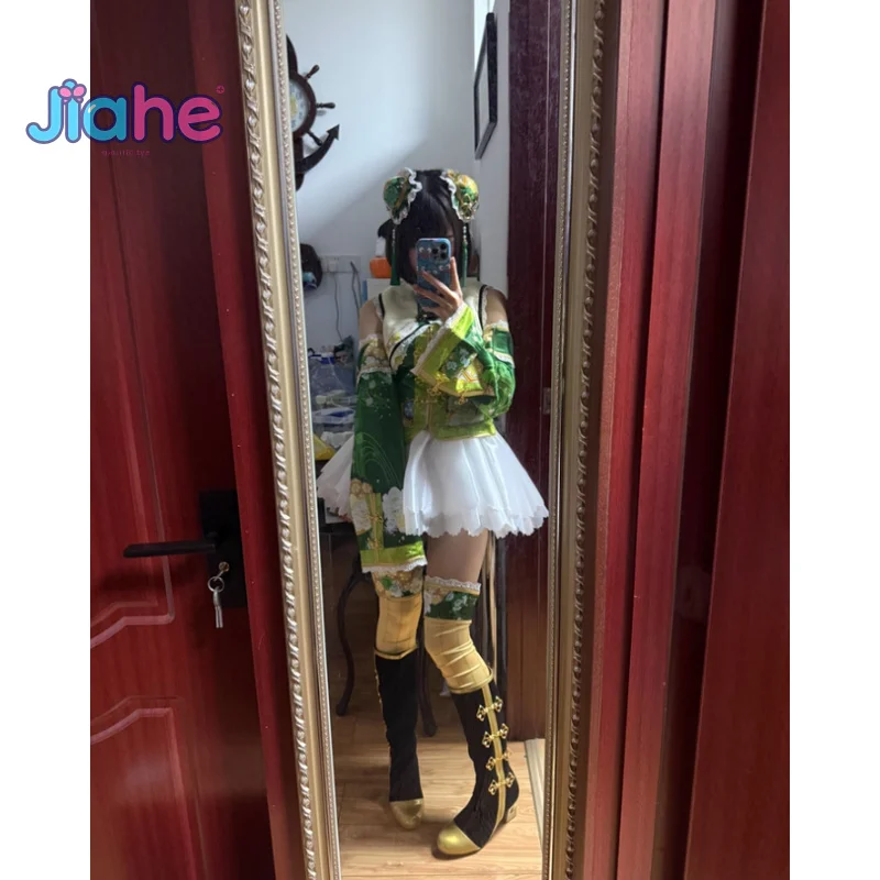 

Аниме LoveLive! Hanayo Koizumi Косплей Костюм женский китайский Cheongsam жилет браслет повязка на голову носки комплект Хэллоуин милое платье