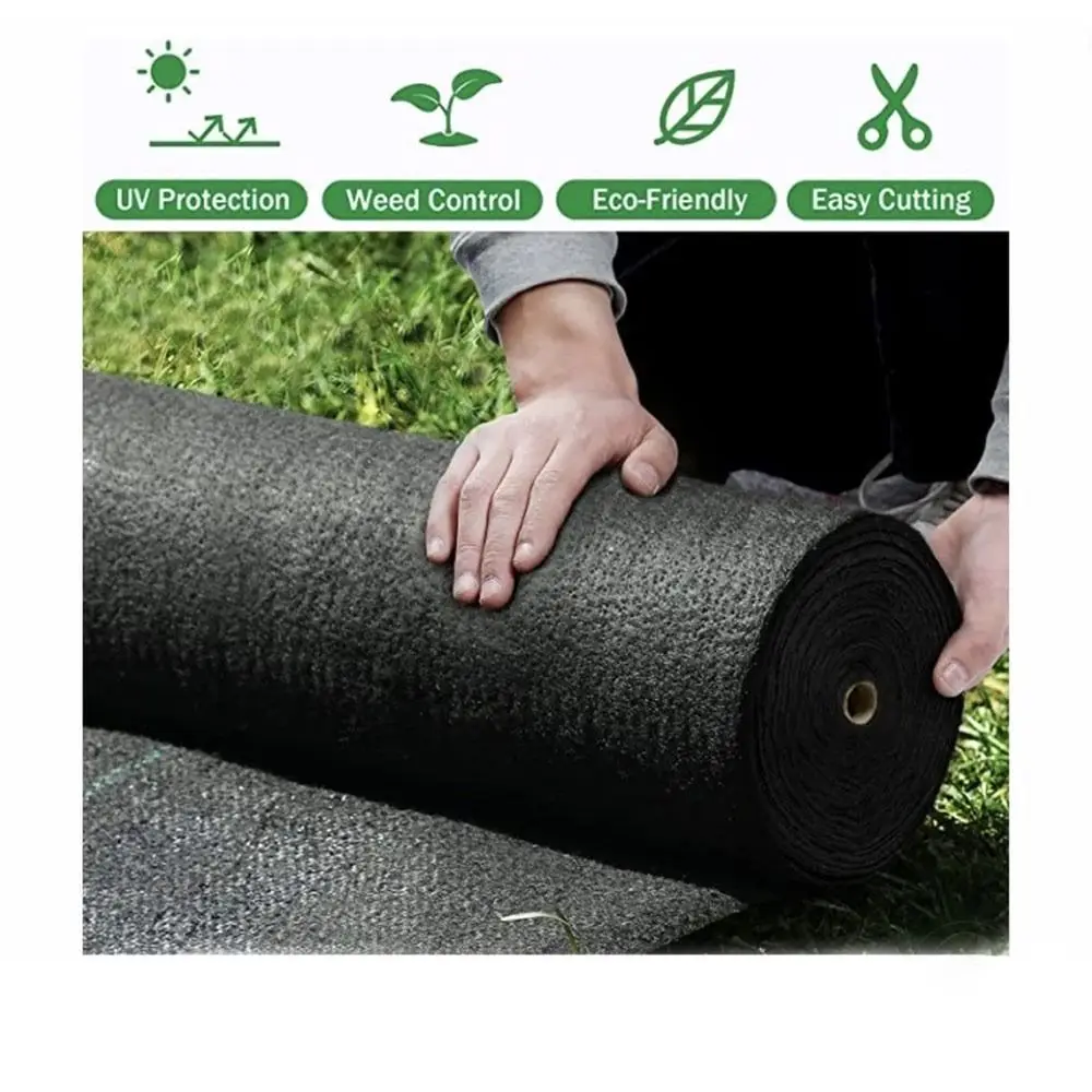 New Reusable Weed Control Fabric Water-permeabl with Holes Tree Mat Grassland Plastic Film