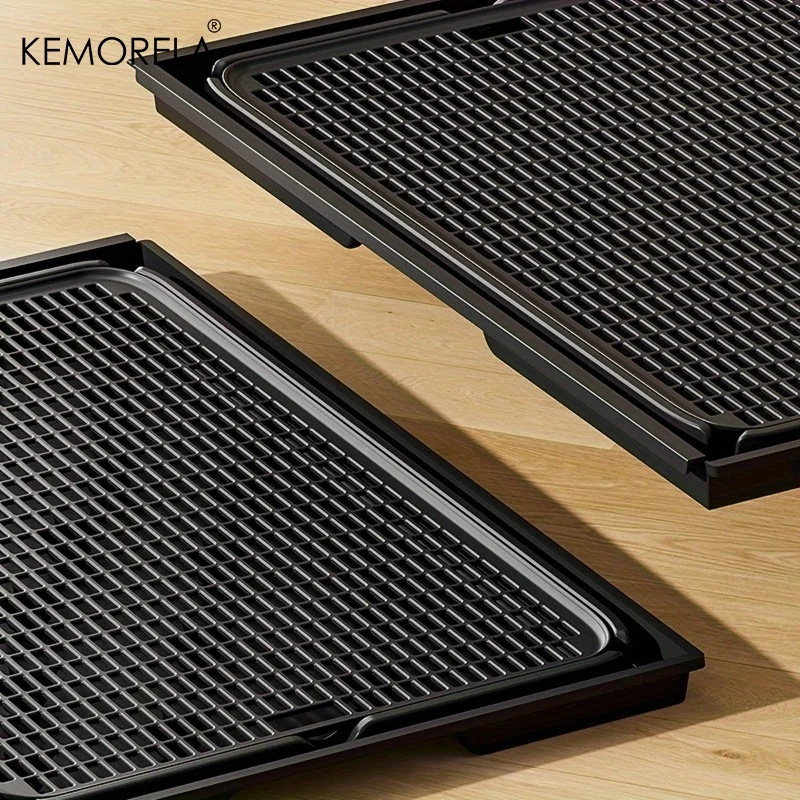 صينية نونية للكلاب 2 في 1 من كيموريلا وبساط فضلات القطط غير قابل للانزلاق ومقاوم للماء ونمط شبكي ناعم صديق للمخالب لسهولة التنظيف #4