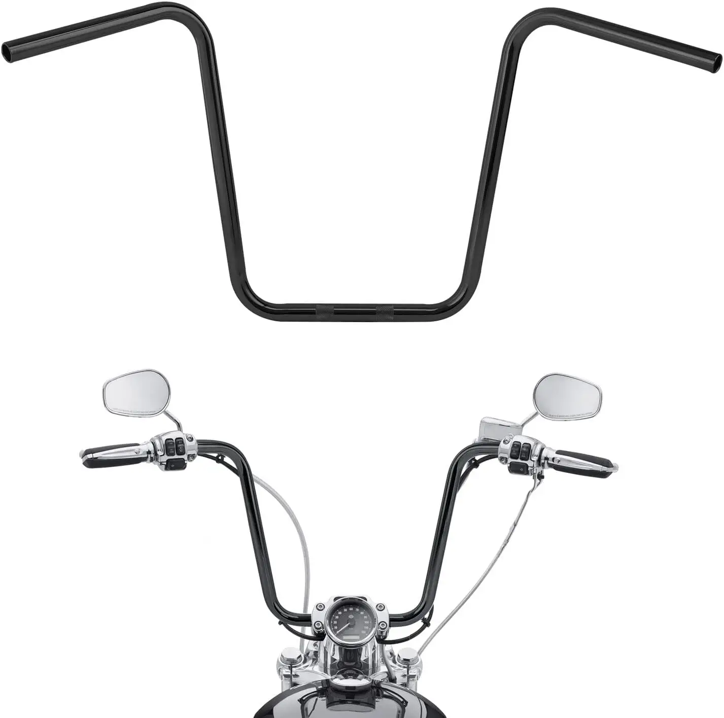 

18" Rise Ape Hanger 1" Handlebars Fit For Harley-Davidson FLST FXST Sportster XL Custom Application