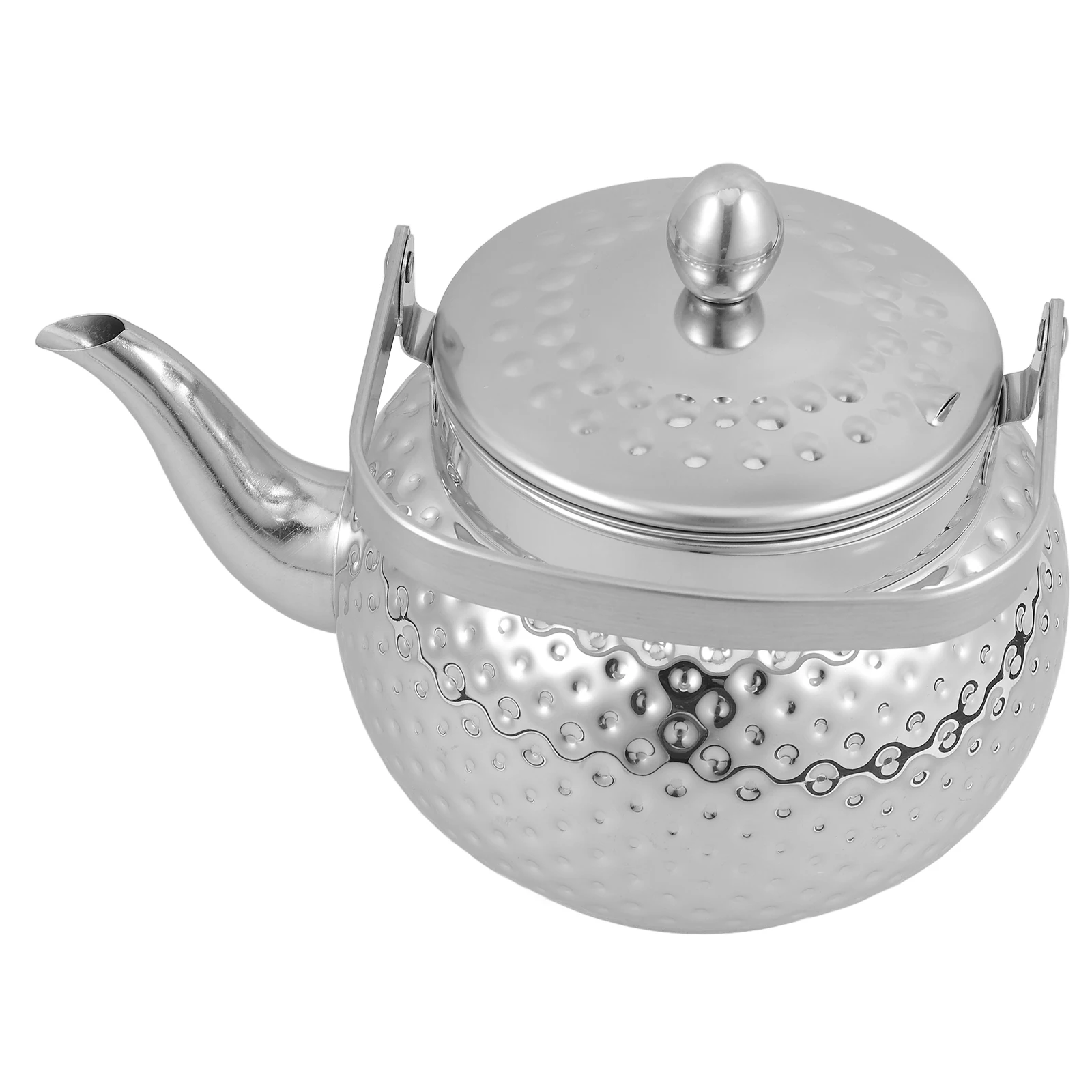 

1pcs Hammered Stainless Steel Tea Kettle Large Capacity Polished Modern Home Hotel Restaurant Tea Pot With Strainer