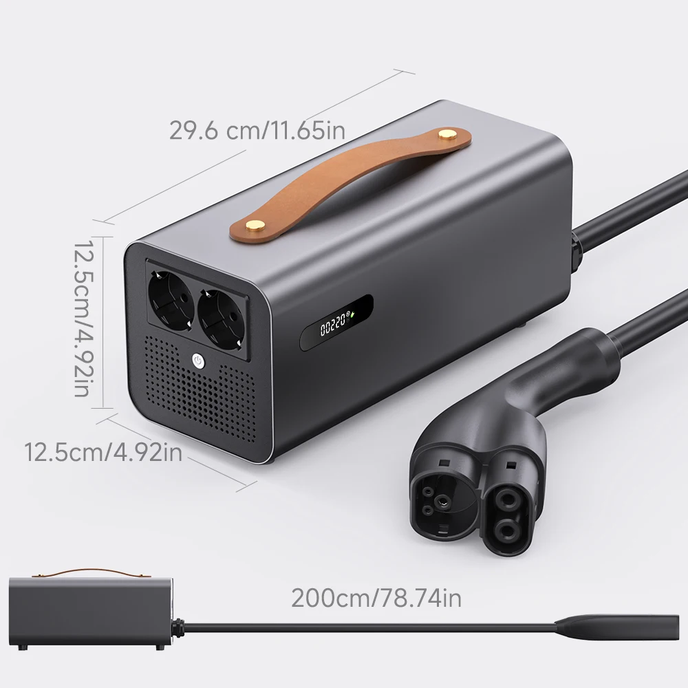 New For Tesla V2L External Discharge Device 5000W(CCS2) Smart Display & Global Voltage