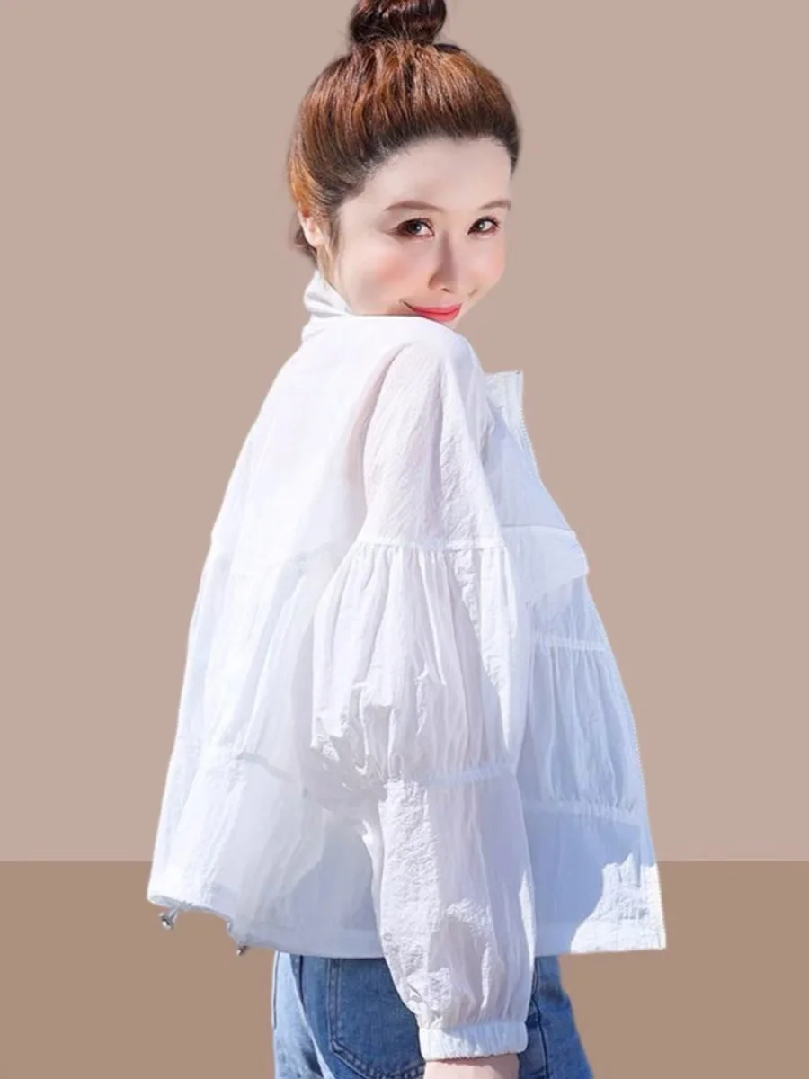 

Women's Summer Loose Casual Outdoor Breathable Sun Protection Clothing Thin Outerwear 2026 New Sle Faionable Cardigan Top