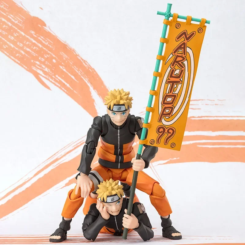 Original BANDAI S.H.Figuarts NARUTO Shippuden Uzumaki Naruto NARUTOP99 Edition Ver. Anime Action Figures Model Toy