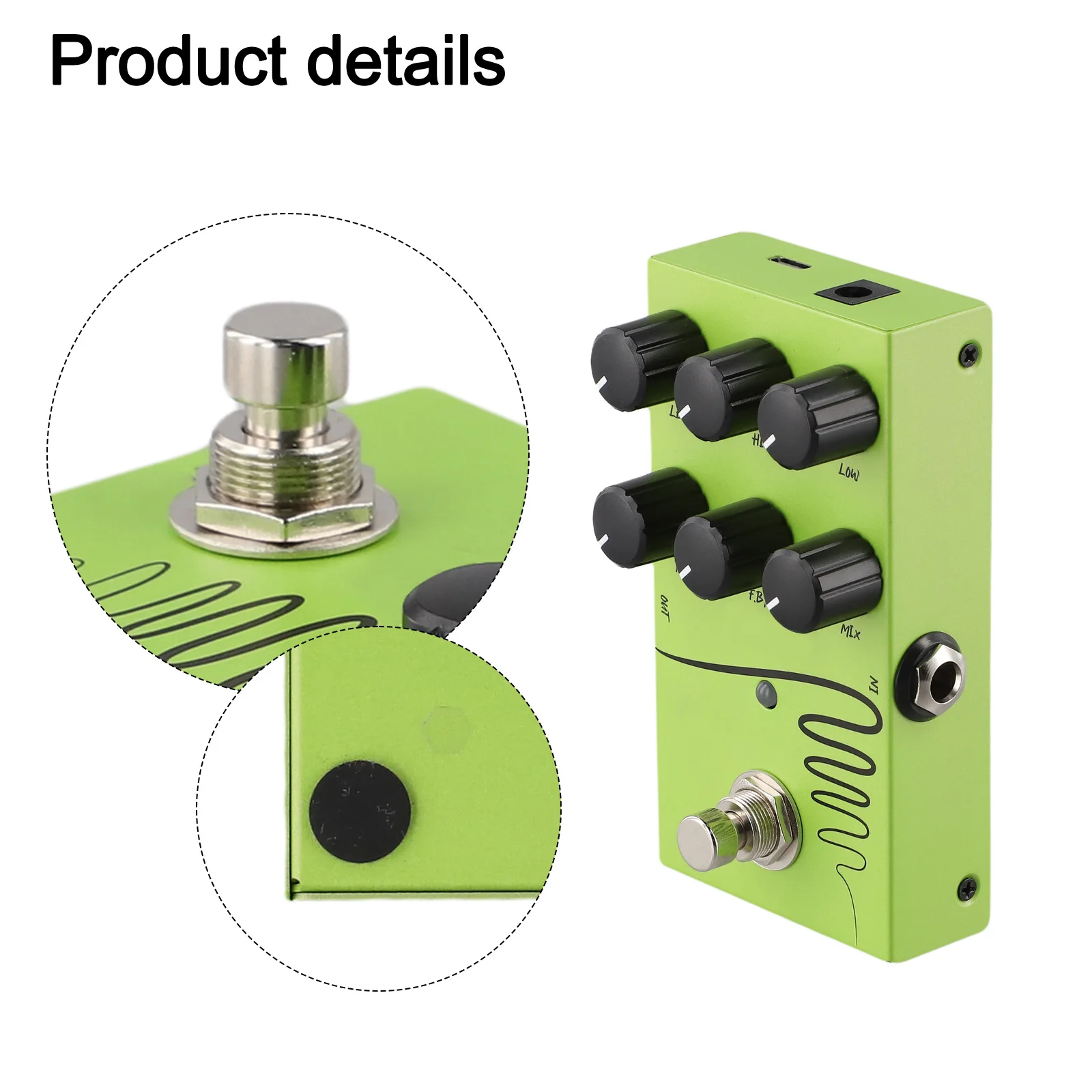 

114*68*47mm Classic Delay Effects Pedalboard Integration Solution Maximum Delay Time Pure Analog Circuit Design