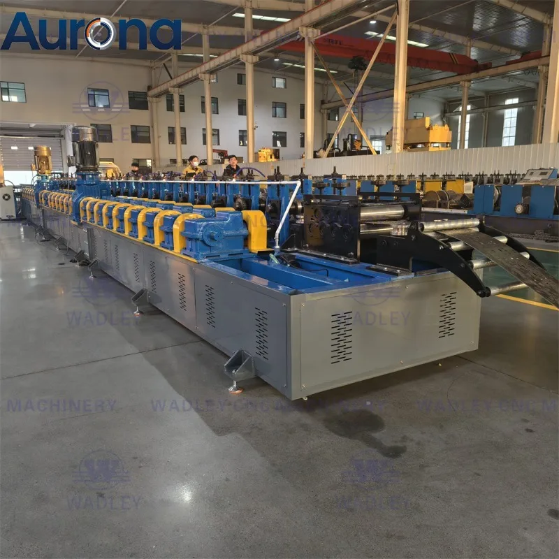 【Construction 】Heavy Duty Rack Upright Roll Forming Machine With Continuous Punching Function Q235 Steel Shelf Post Roll Forming