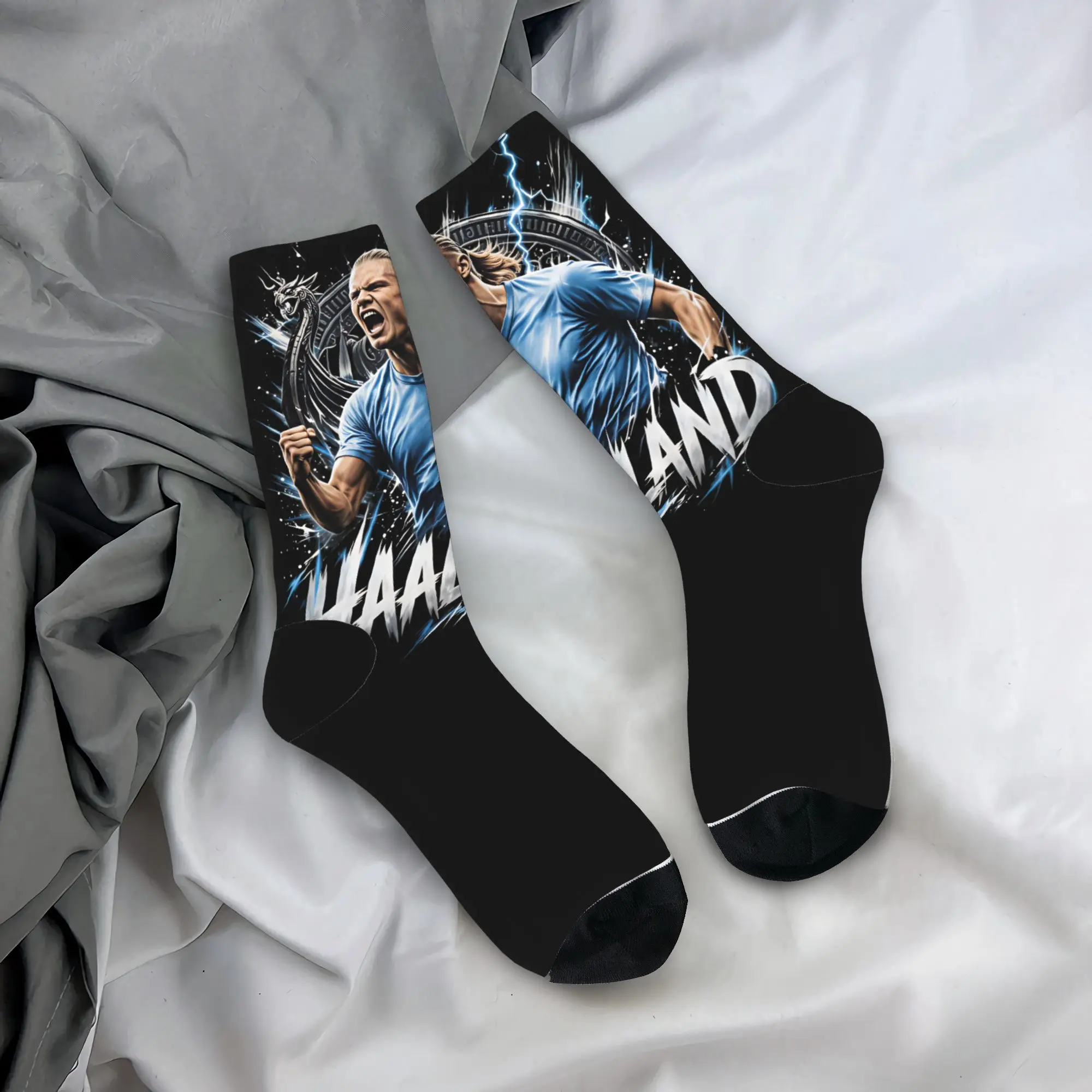 Erling Haaland 2026 Socks Spring  Stockings Gothic Unisex Men Soft Socks Graphic Skateboard Anti Slip Socks