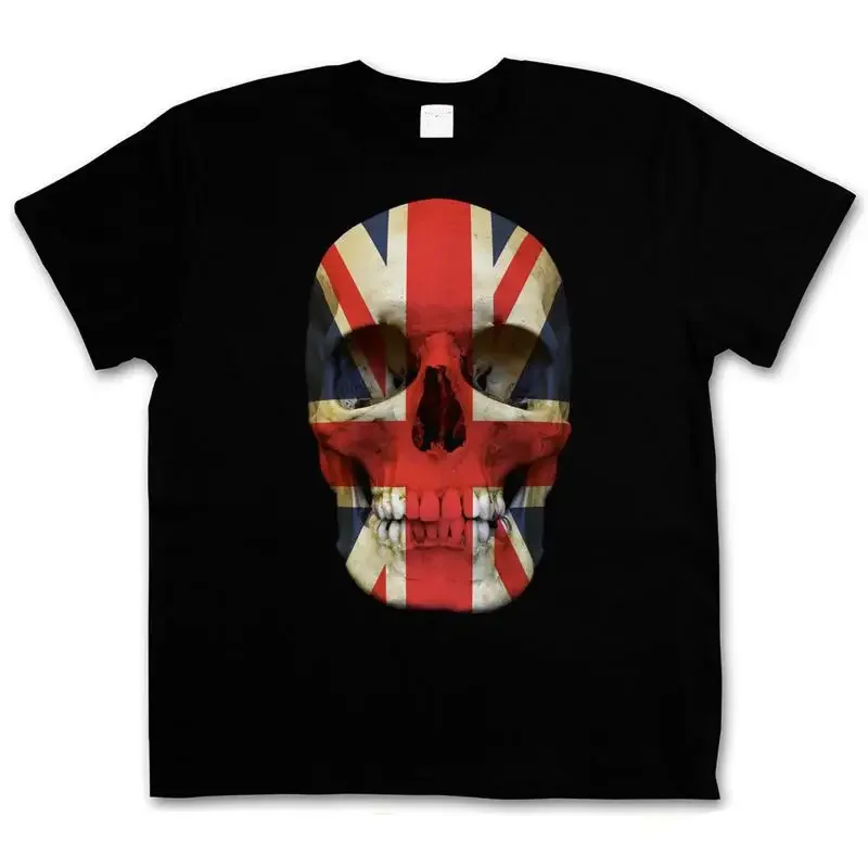 UNION JACK UK SKULL FLAG T SHIRT Biker Great Britain England MOD