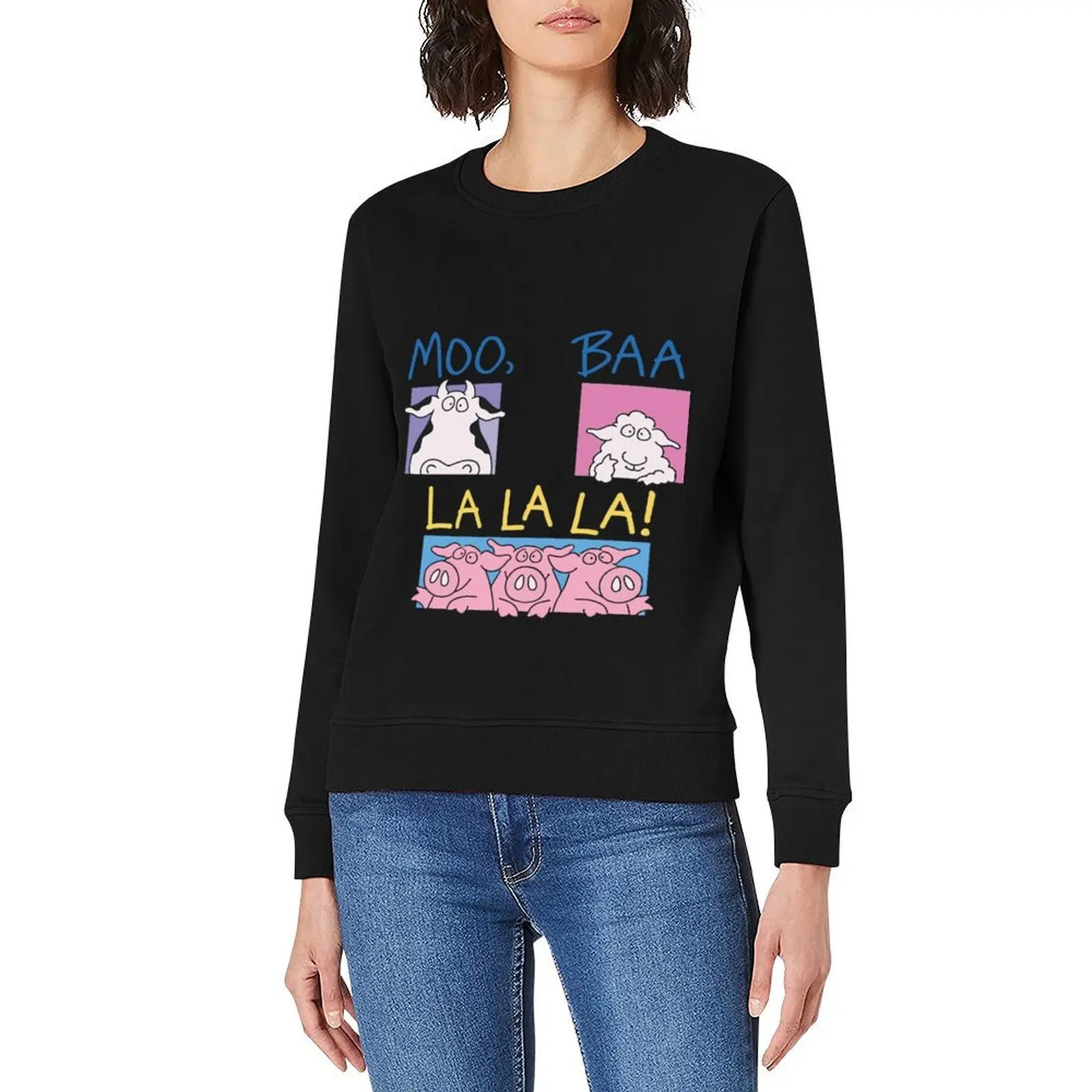 مو، با، لا لا لا لا البقرة رخيصة وخنزير البلوز رياضية الرجال العرق قميص الرجال ارتداء البلوز