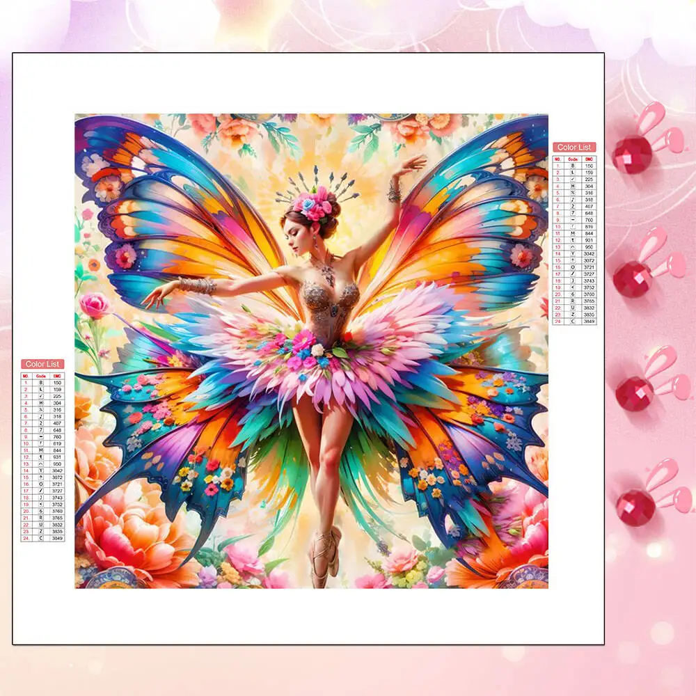 

HUACAN наборы алмазной живописи женский портрет крыло пейзаж полная круглая алмазная мозаика украшение дома современный