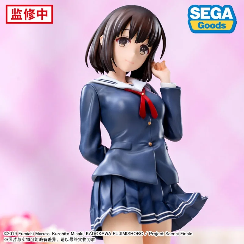 Juguete de Anime Sega genuino Saekano: cómo criar a una novia nacida Megumi Kato Jk figura uniforme para niña modelo juguete de adorno de escritorio