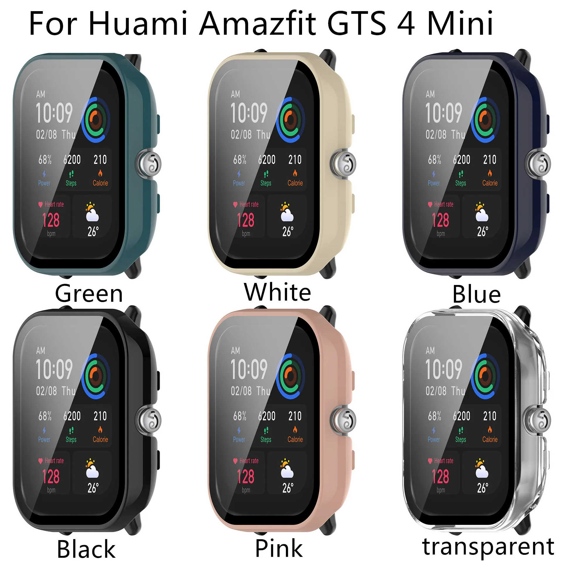 Pokrowiec ochronny na komputer Huami Amazfit GTS 4 Mini pełna ochrona ekranu pokrowiec na szkło hartowane