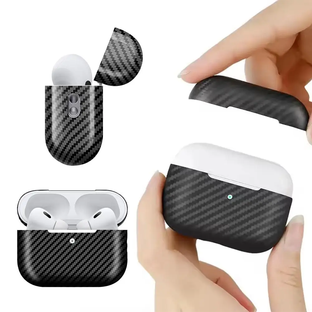 حافظة من ألياف الكربون AirPods Pro 3 Pro3 خفيفة للغاية ورقيقة من ألياف الأراميد كيفلر لأجهزة Apple AirPods 4 Pro 3 2 غطاء سماعة الرأس #3