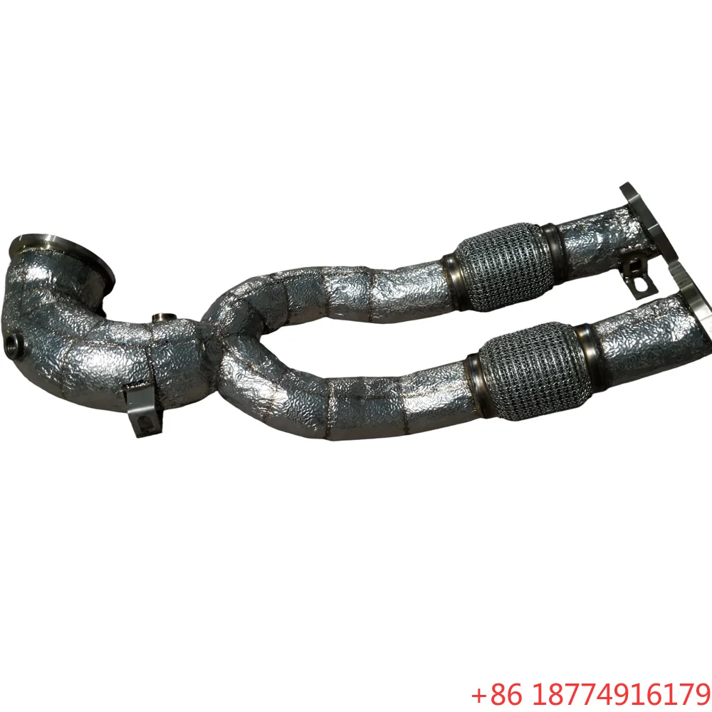

In Stock OEM Factory 100% Fitment Free Flow Downpipe for RS3 RSQ3 TTRS 2.5T Heat Shield Exhaust SS304