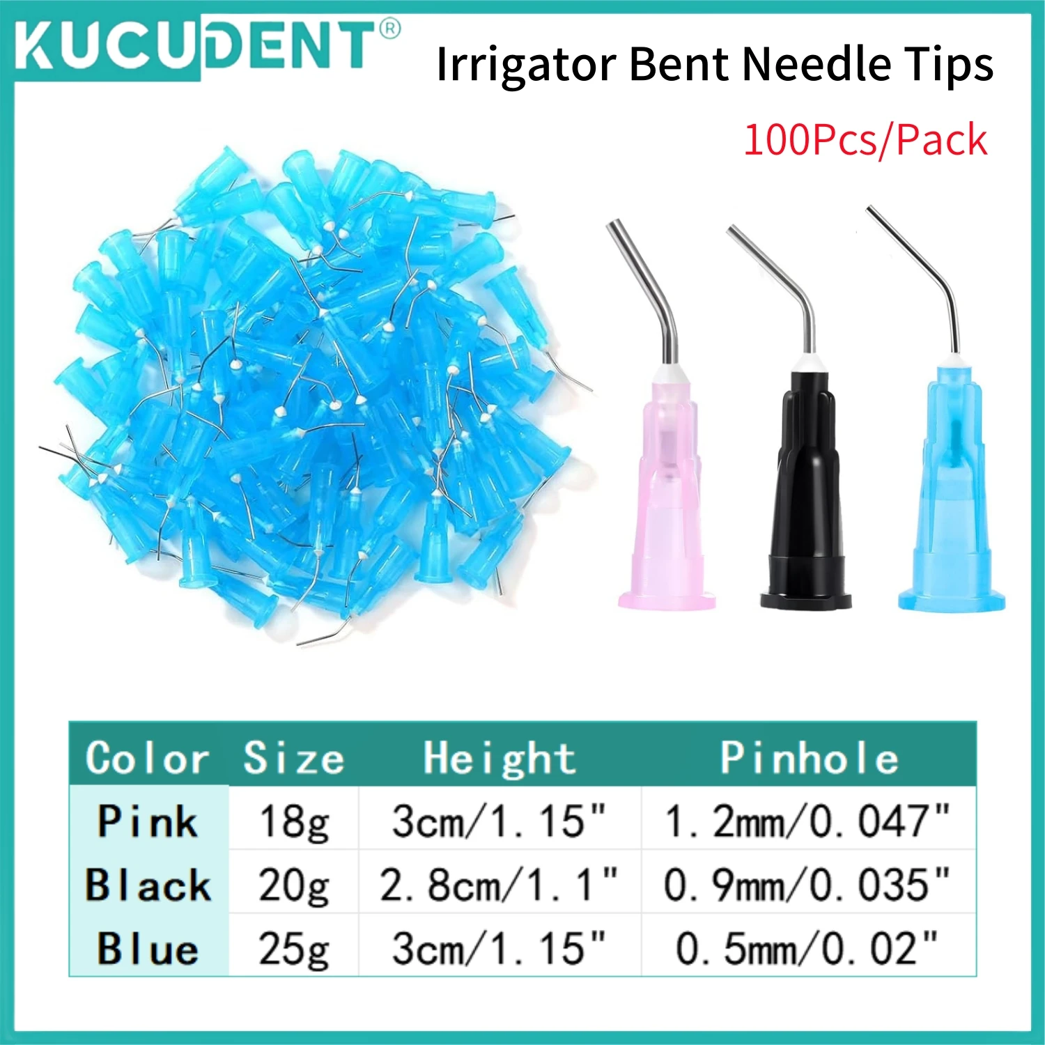 

100pcs/Pack Dental Pre Bent Dispensing Tip Irrigation Bent Needle Tips Disposable Etchant Resin Flow Composite Syringe Tips
