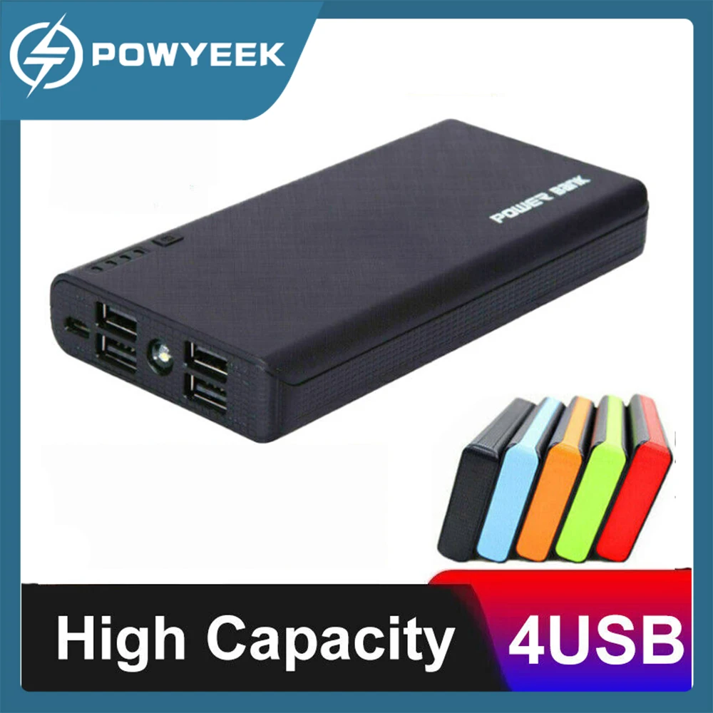 15600Mah Portable Power Bank 4 Usb Fast Charger Battery Pack Portable for Mobile Phone Outdoor Mobile PowerBank