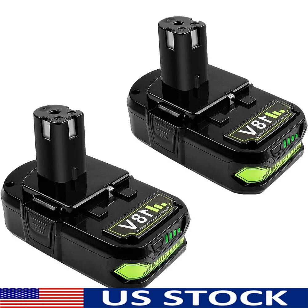 Upgraded 3800mAh 2Packs Battery Ryobi 18V ONE  P102 P103 P105 P107 P108 P109 Cordless Power Tools Li-Ion CE/RoHS/FCC Certified