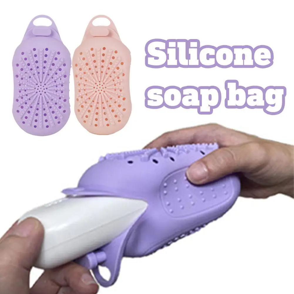 

Soap Bag Bubble Maker 2-in-1 High-quality Silicone Soap Bag Gentle Exfoliation Soap Keeps Dry More Durable for All Skin Types