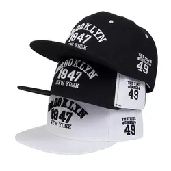 BROOKLYN 1947 Embroidery Snapback Hat Adult Hip Hop Caps Outdoor Sports Sun Hats Regulowana czapka z daszkiem