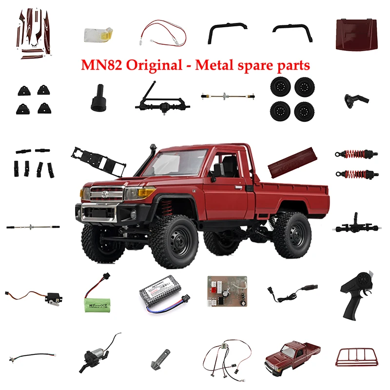 MN82 LC79 1: 12 Original Accessories Wave Box Shock Absorber Axle Girder Parts Wheel Eyebrow Non-destructive Installation Parts