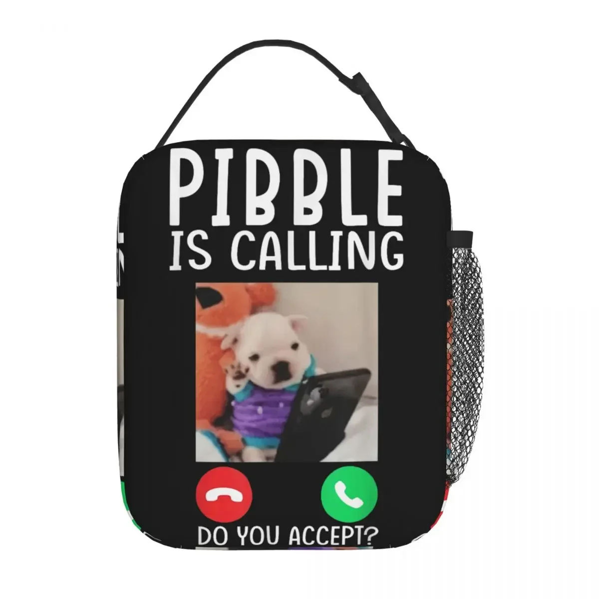 Pibble Dog Wash Clean My Belly Funny Meme Lunch Bag Leisure School Cooler Bag Insulated Oxford Thermal Lunch Bags
