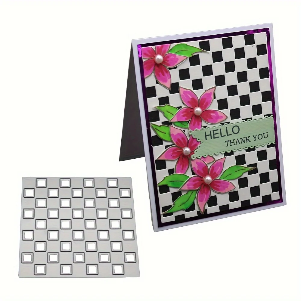 Square background Lattice Metal Cutting Dies Stencils for DIY Scrapbooking/photo Album stamps Decorative Embossing cuts