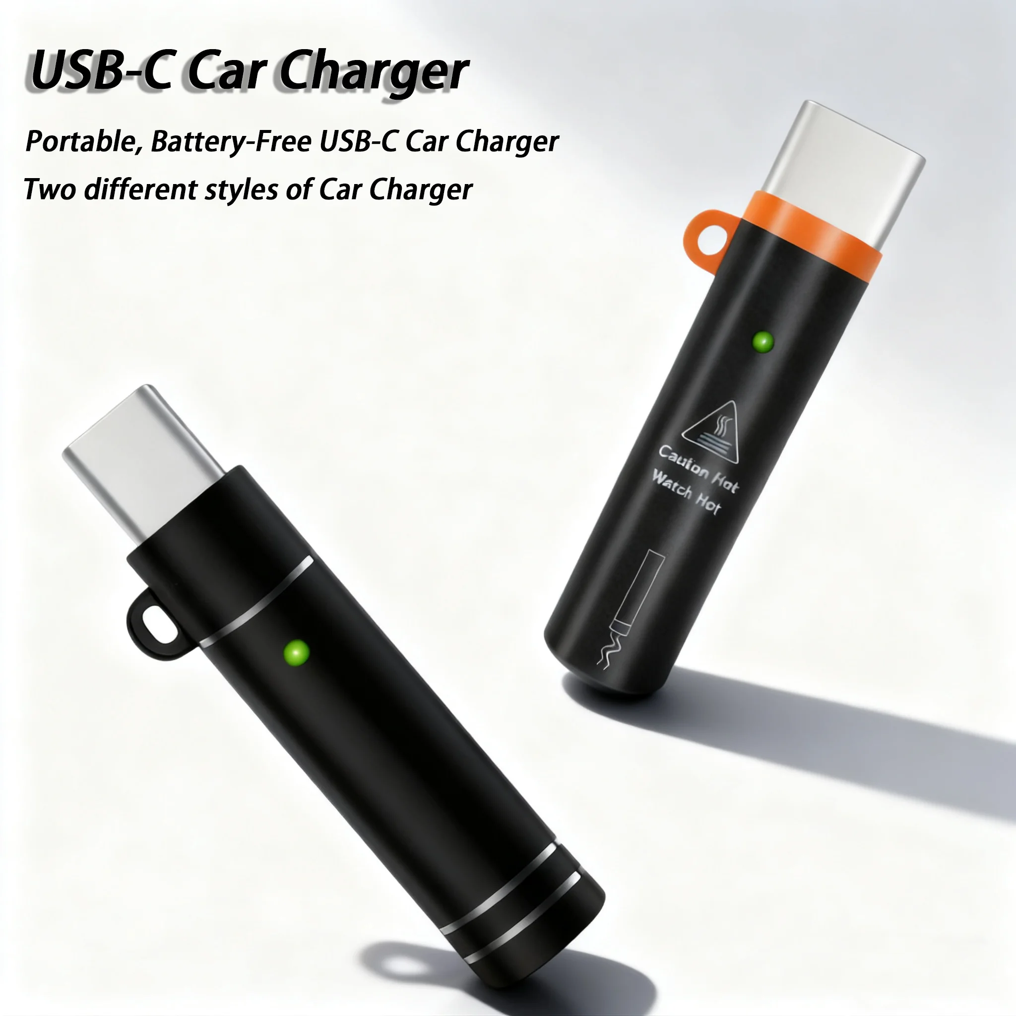 2pcs  USB-C car charger (for smartphones) Insert into your phone and blow to ignite.