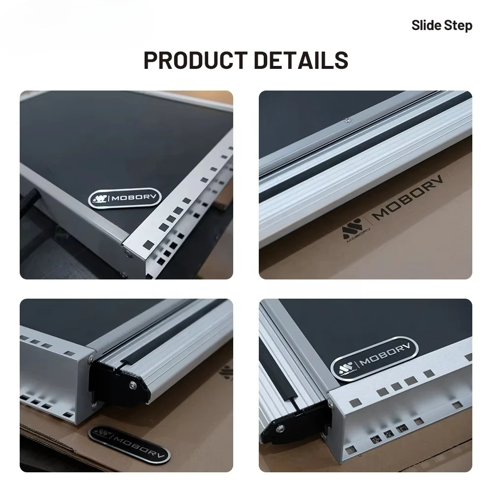 MOBORV Electric Motorhome Caravan Outdoor Waterproof Made Durable Strong Aluminum Alloy Single Slide RV Step Manual Override Y3
