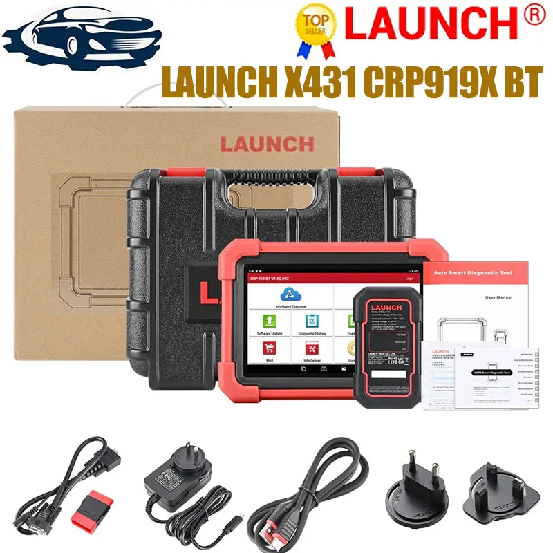 

New LAUNCH X431 CRP919X BT OBD2 Scanner Automotive Diagnostic Tools Car CANFD DOIP ECU Coding OBDII Professional Free Shpping