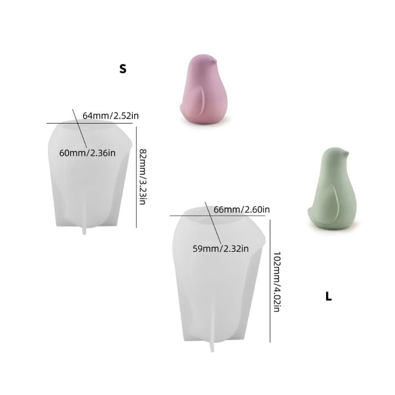 الإبداعية الطيور تمثال قالب من السيليكون الراتنج الاسمنت الجص شمعة صنع القالب #6