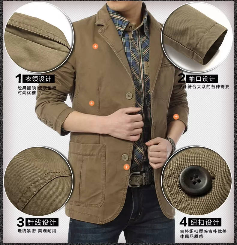 

Men Suit Jacket Spring Autumn New Solid Color Waterproof Windbreaker Coat Men Outwear Fashion Slim Casual Jacket Men