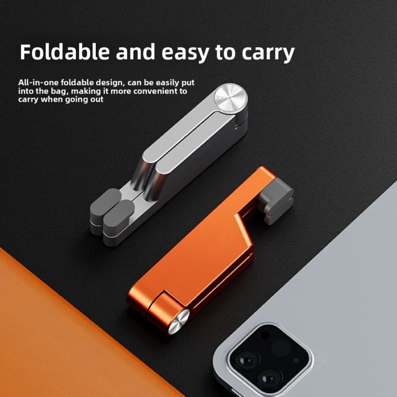 

Держатель для настольного телефона V-образный из алюминиевого сплава, плоский и складной для удобного переноски