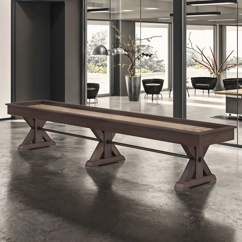 Factory Direct Hot-sale Professional High-end Craft Shuffleboard Table OEM ODM Solid Wood Gaming Table