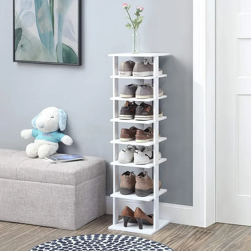 Custom Multi Tier Shoe Rack Space Saving Entryway Storage Cabinet for Small Apartment Dormitory Home Organization